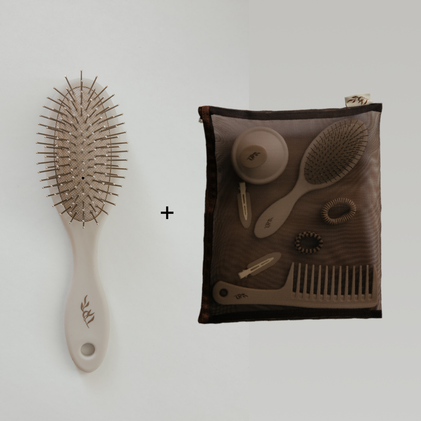 Mini Detangling Brush & Willow Travel Bag Bundle