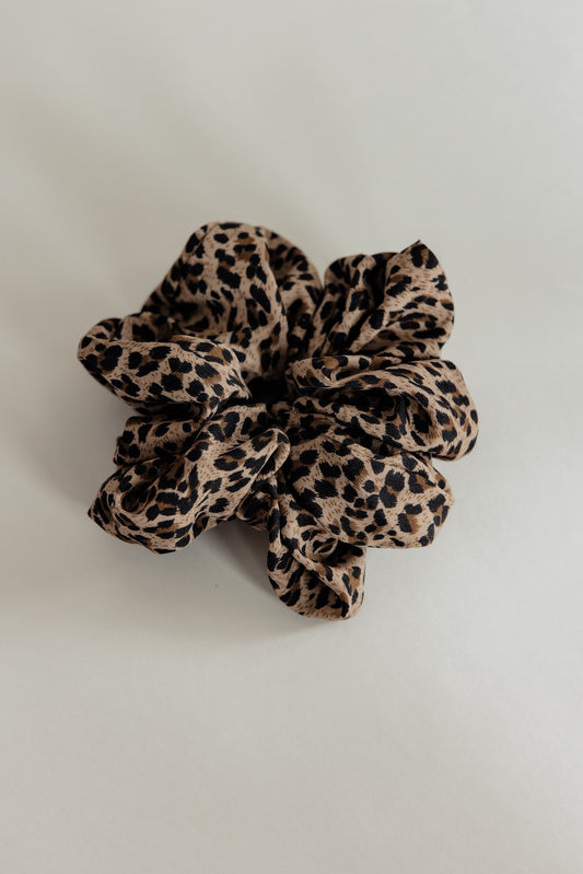 Cheetah Print Chiffon Scrunchie