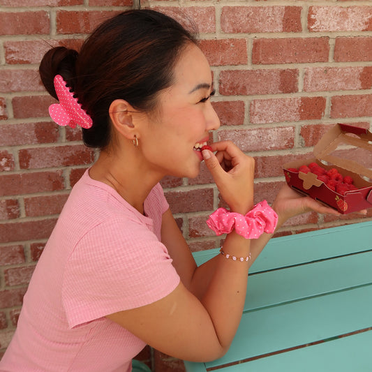Pink Pop light weight scrunchie